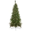 7.5' Pre-Lit Slim Canyon Pine Half Wall Artificial Christmas Tree - Clear Lights