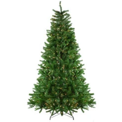 7.5' Pre-Lit Slim Waterton Spruce Artificial Christmas Tree - Clear Lights