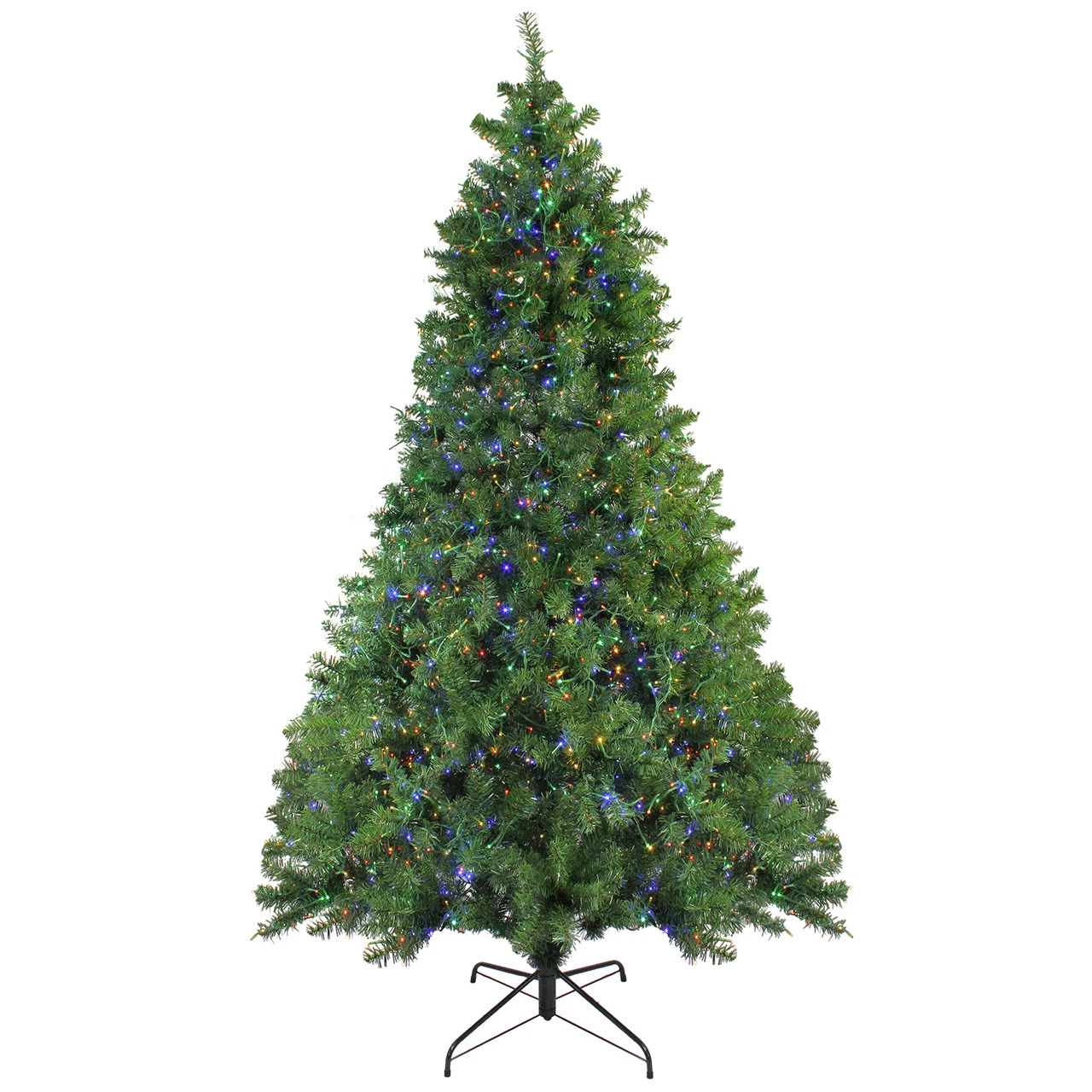 7.5' Pre-Lit Full Pike River Fir Artificial Christmas Tree - Multicolor LED Lights - Image 3