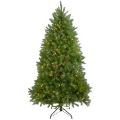 7.5' Pre-Lit Green Medium Northern Pine Artificial Christmas Tree - Warm Clear LED Lights