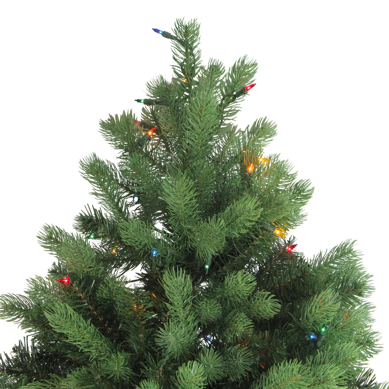6.5' Pre-Lit Noble Fir Full Artificial Christmas Tree, Multicolor Lights - Image 3