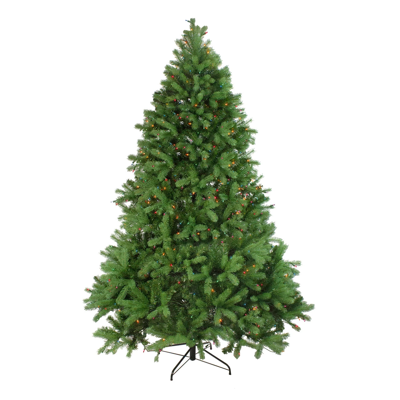 7.5' Pre-Lit Noble Fir Full Artificial Christmas Tree - Multi-Color Lights - Image 2
