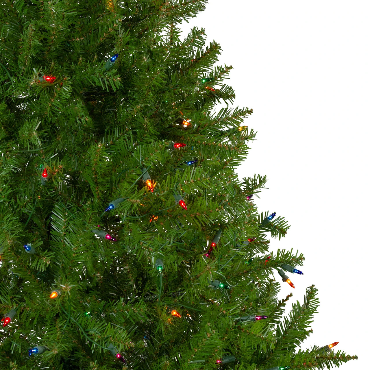 6.5' Pre-Lit Northern Pine Full Artificial Christmas Tree - Multi-Color Lights - Image 2
