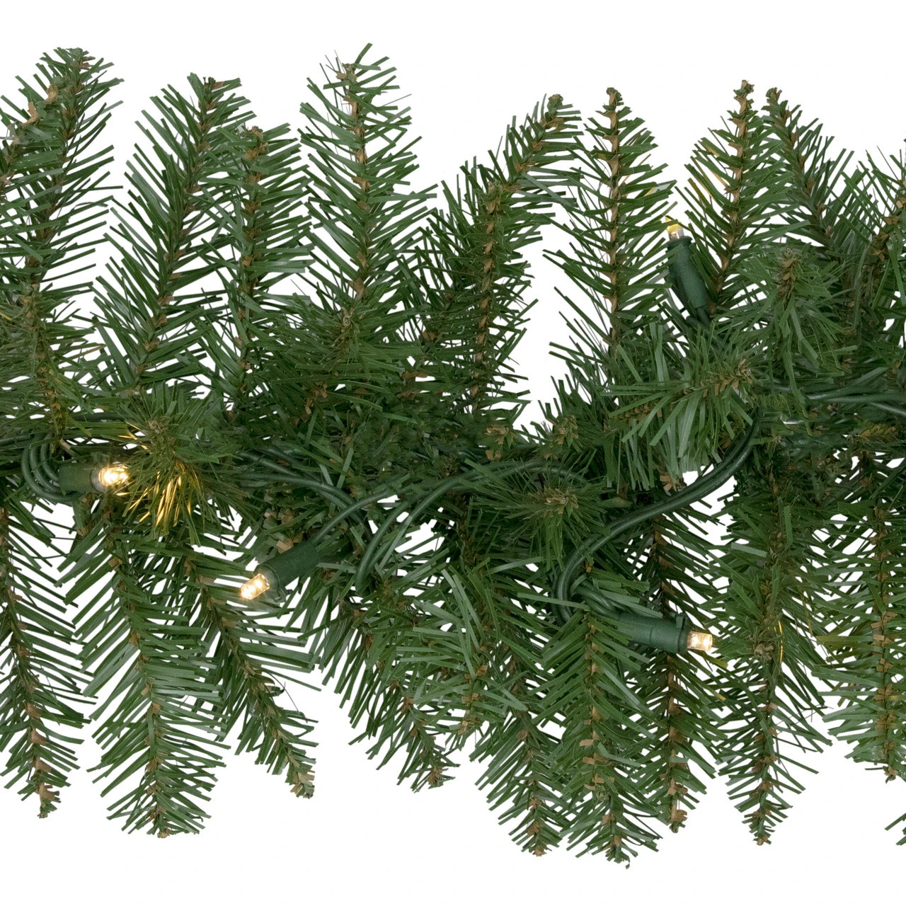 50' X 10" Pre-Lit Northern Pine Commercial Christmas Garland - Warm White LED Lights - Image 3