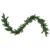 9' X 12" Green Pre-Lit Beaver Pine Artificial Christmas Garland, Clear Lights