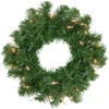 Deluxe Dorchester Pine Artificial Christmas Wreath, 16-Inch, Clear Lights