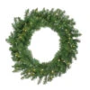 Pre-Lit Buffalo Fir Artificial Christmas Wreath - 30-Inch, Warm White LED Lights