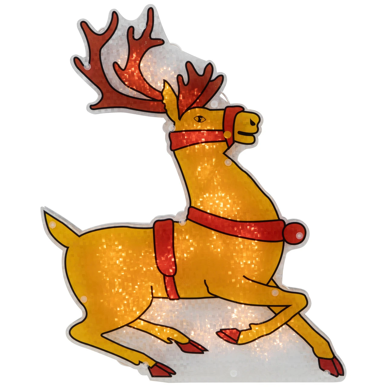 18" Lighted Brown Reindeer Christmas Window Silhouette Decoration - Image 2