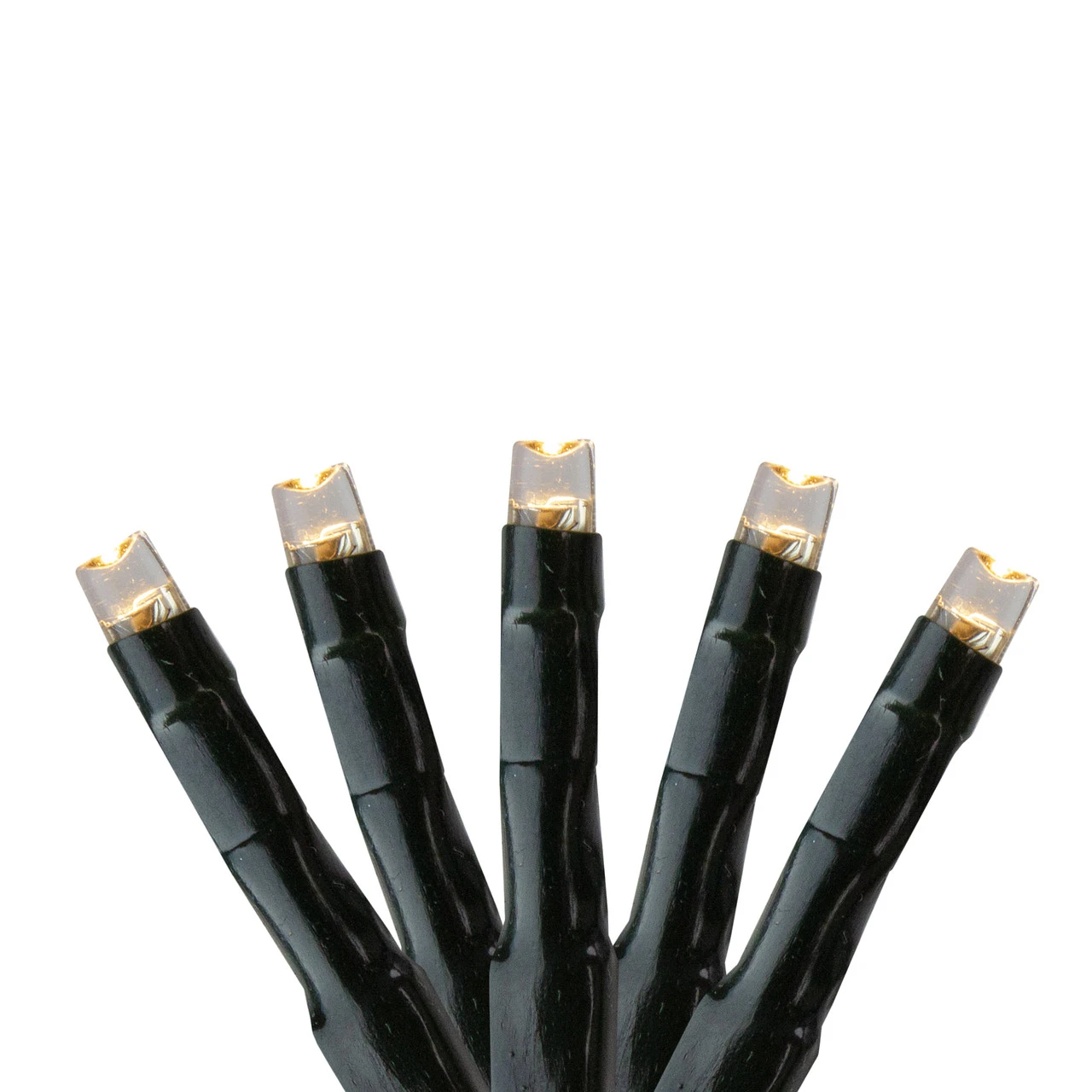 200 Warm White Multi-Function LED Cluster Christmas Lights - 5.75 Ft Green Wire