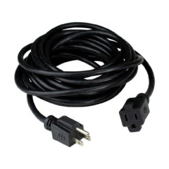 40' Black 3-Prong Medium Duty Commercial Extension Power Cord