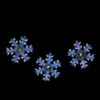 Set Of 3 Cascading White And Blue Snowfall LED Snowflake Christmas Lights 25"