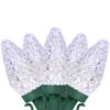 100ct Pure White Faceted LED C9 Christmas Lights - 67ft Green Wire