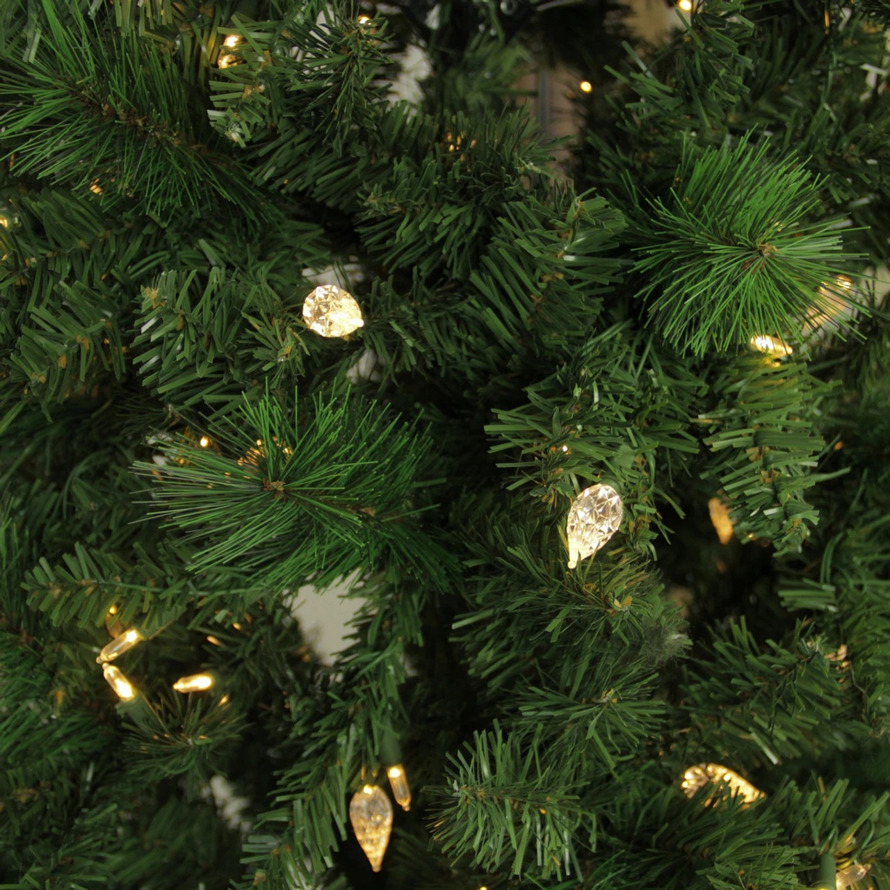 7' Pre-Lit Slim Mixed Long Needle Pine Artificial Christmas Tree - Multicolor LED Lights - Image 3