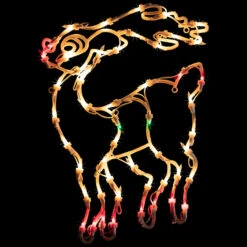 18" Lighted Reindeer Christmas Window Silhouette Decoration