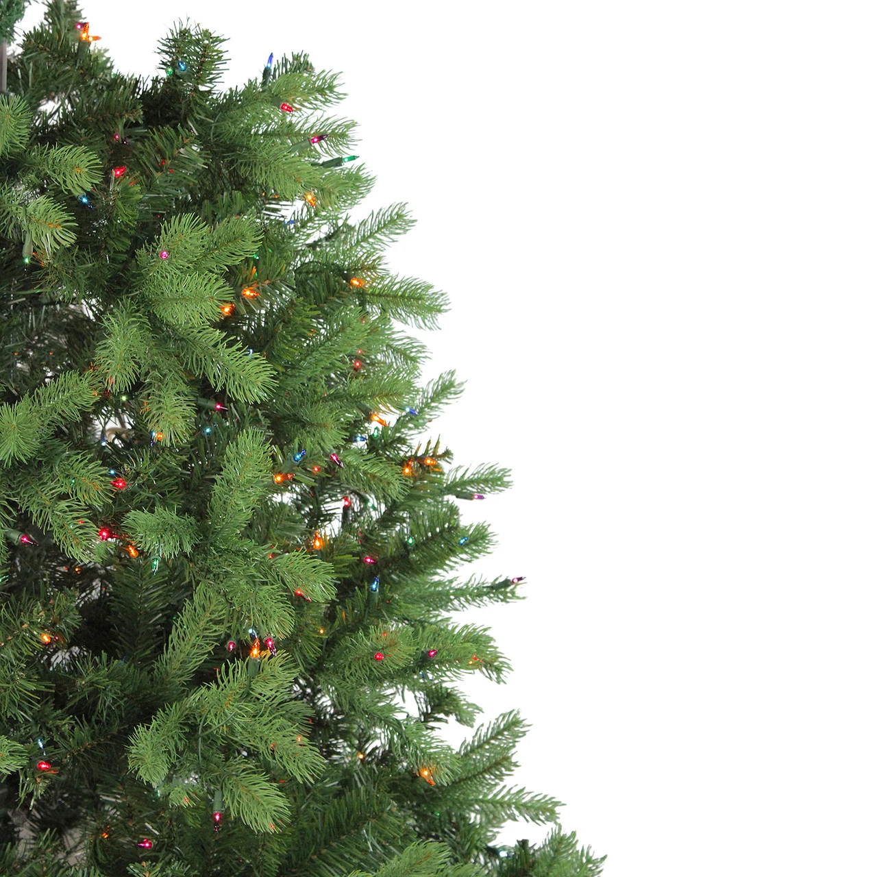 6.5' Pre-Lit Noble Fir Full Artificial Christmas Tree, Multicolor Lights - Image 5