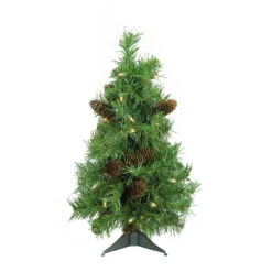 2' Pre-Lit Green Full Dakota Pine Artificial Christmas Tree - Clear Dura-Lit Lights