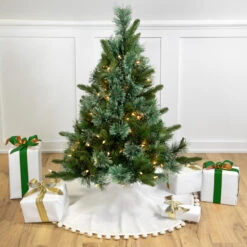 3' X 29" Pre-Lit Ashcroft Cashmere Pine Full Artificial Christmas Tree - Clear Dura Lights