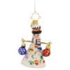 Christopher Radko Quite A Lively Tree Gem Snowman Glass Christmas Ornament 1020648