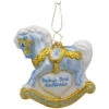 Christopher Radko Baby's First Christmas Blue Foal Glass Ornament 1020687