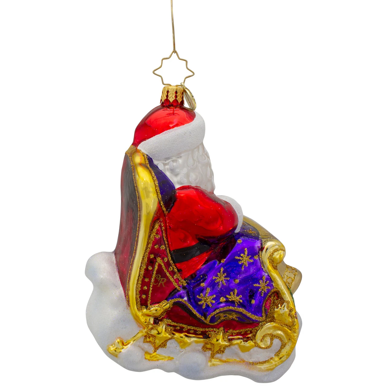 Christopher Radko Ringing While He's Singing Santa Glass Christmas Ornament 1020845 - Image 4
