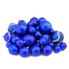 39ct Royal Blue Shatterproof 2-Finish Christmas Ball Ornaments 4" (100mm)