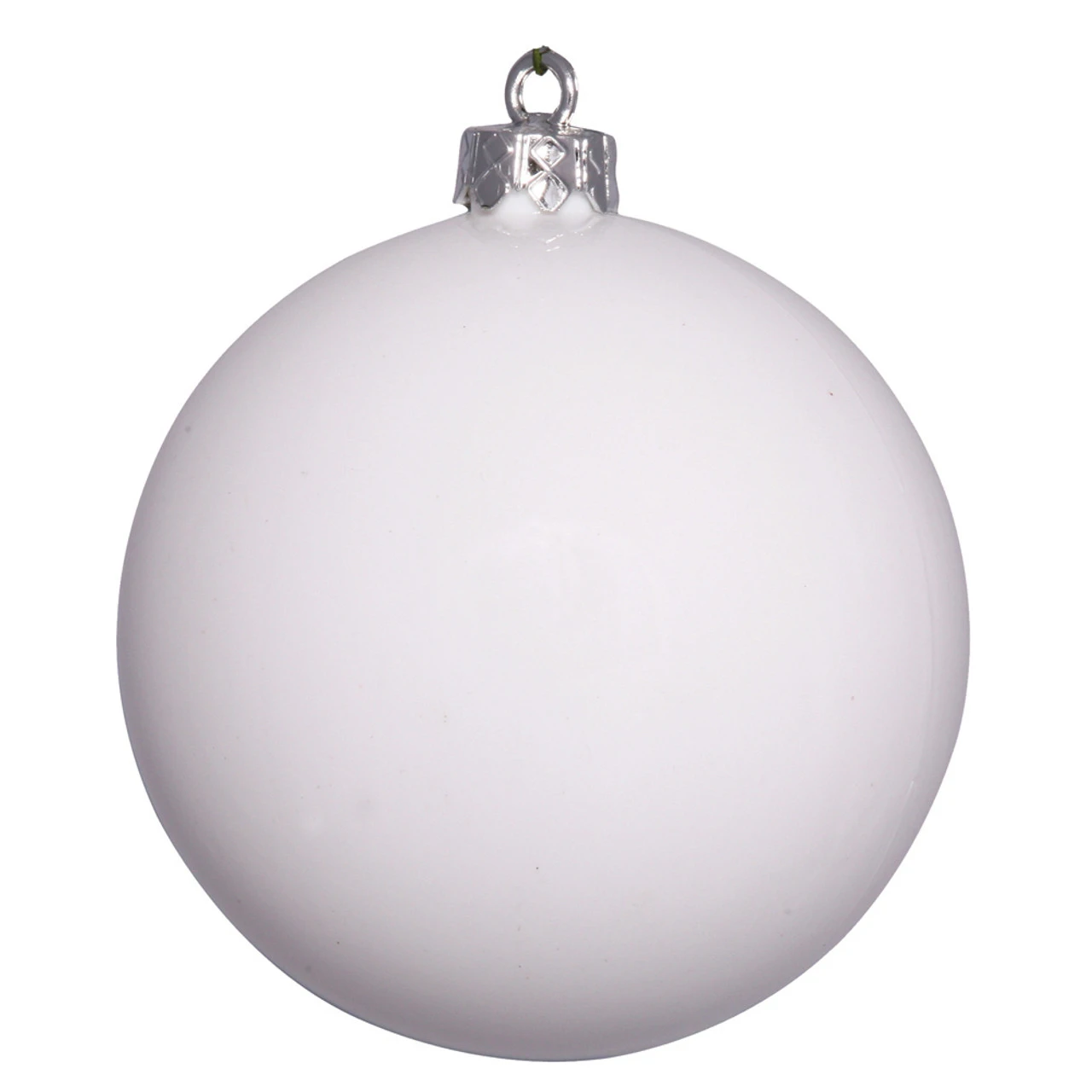 Shiny White Shatterproof Christmas Ball Ornament 15.75" (400mm)