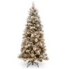 7.5 Ft. Pre-Lit Snowy Bedford Slim Pine Artificial Christmas Tree With Clear Lights