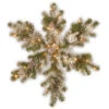 35" Snow Capped Mountain Pine Snowflake Battery Operated LED Lights Wreath