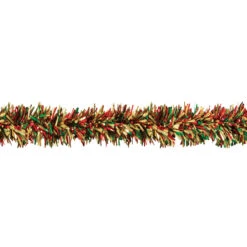25' Holidazzle Red And Green Metallic Twist Novelty Christmas Garland