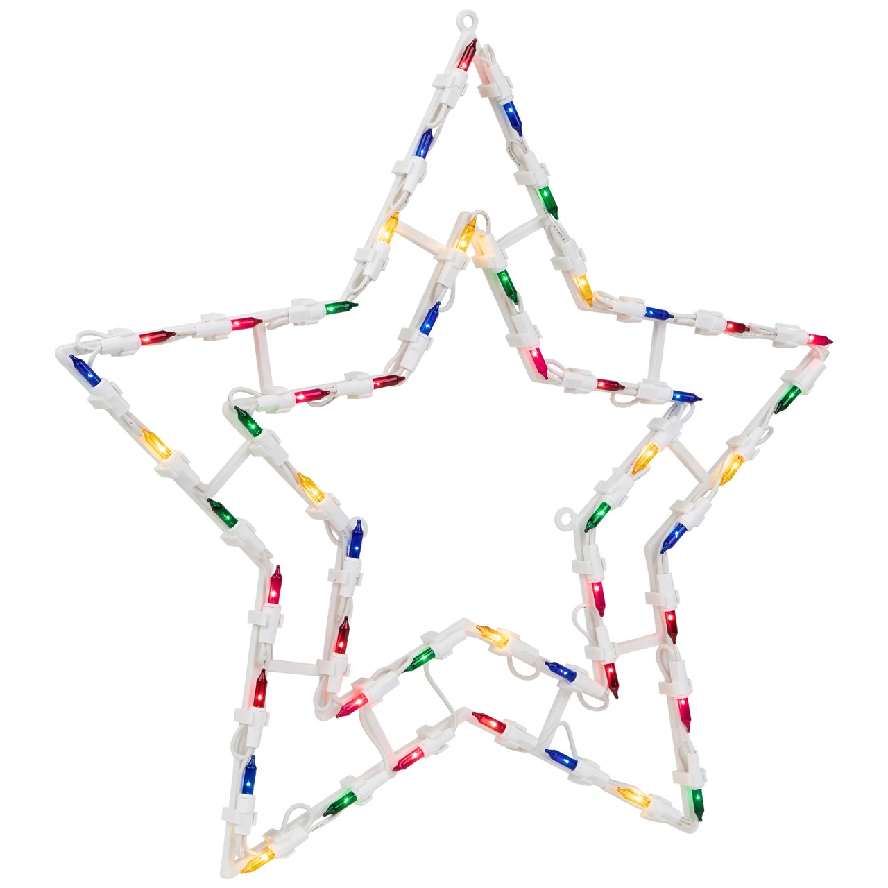 16" Multi-Color Lighted Star Christmas Window Silhouette Decoration - Image 4