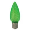 Club Pack Of 25 Faceted Transparent Green LED C9 Christmas Replacement Bulbs