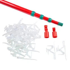 Set Of 25 Ladderless Red And Green Light Hanging Kit, 11ft