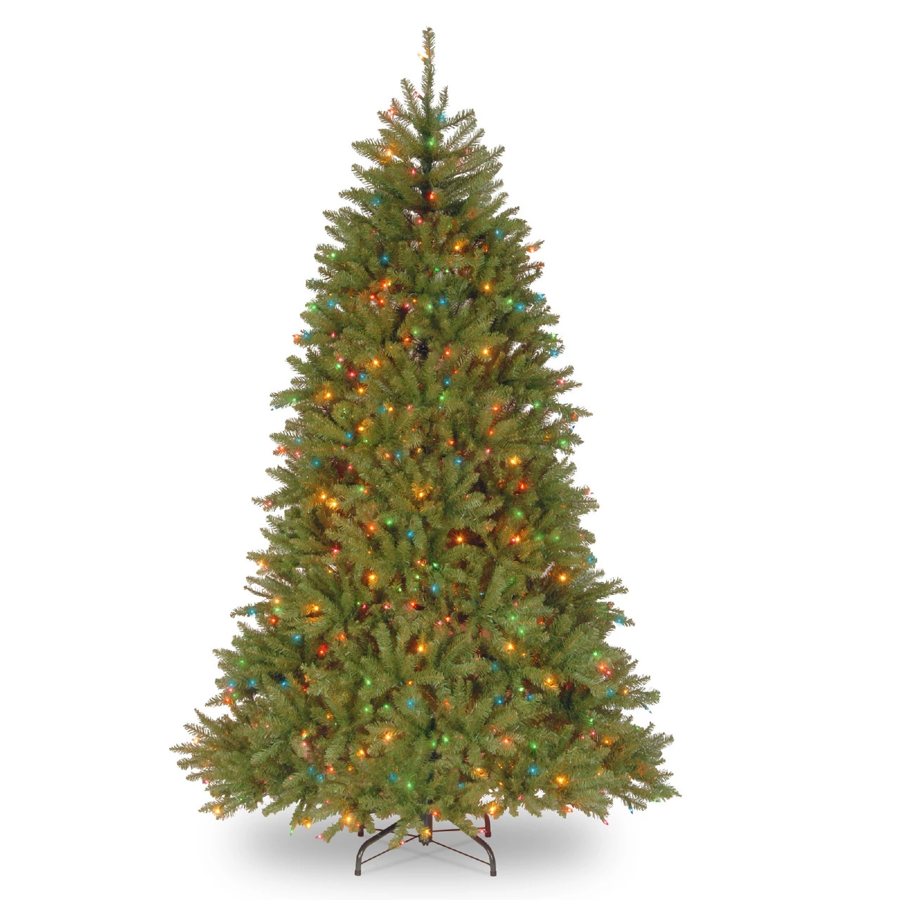 7.5’ Pre-Lit Dunhill Fir Artificial Christmas Tree - Multi-Color Lights