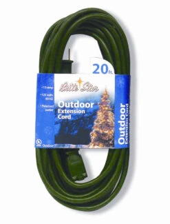 20’ Brite Star Indoor/Outdoor Polarized 9-Outlet 3-Prong Extension Cord – Green Wire