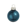 8ct Marine Blue Glass Pearl Finish Christmas Ball Ornaments 3.25" (80mm)