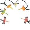 10-Count Multi-Color Dragonfly Patio Christmas Light Set, 7.4 Ft Green Wire