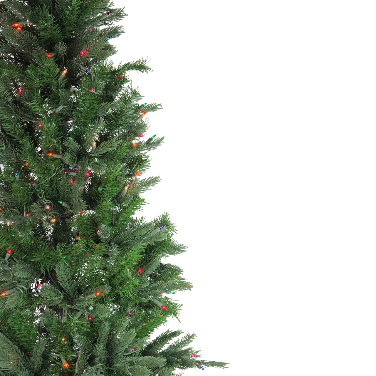 7.5' Pre-Lit Slim Vermont Fir Instant Shape Artificial Christmas Tree - Multi-Color Dura-Lit Lights - Image 3