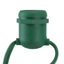 48' Commercial E26 Green Wire Socket Set - 24" Spacing