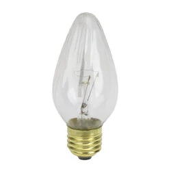 Pack Of 25 Transparent Clear Flame E26 Base Replacement F15 Light Bulbs - 25W