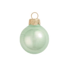 40ct Shale Green Pearl Christmas Ball Ornaments 1.25" (30mm)