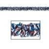 12 Metallic Red, White And Blue Foil Tinsel 6-Ply 4th Of July Garlands 15' - Unlit