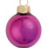 40ct Violet Glass Shiny Christmas Ball Ornaments 1.5" (35mm)