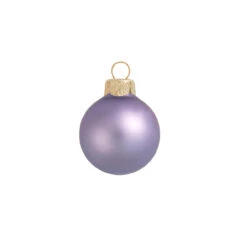 40ct Lavender Purple Matte Glass Christmas Ball Ornaments 1.5" (40mm)