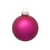 Matte Raspberry Pink Glass Ball Christmas Ornament 7" (177mm)