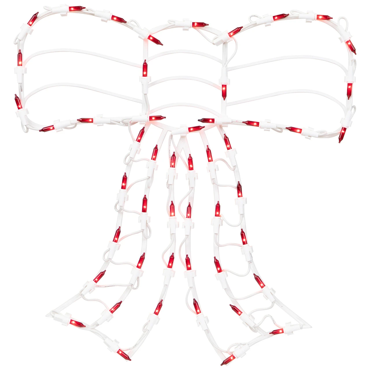 14" Lighted Red Bow Christmas Window Silhouette Decoration - Image 2