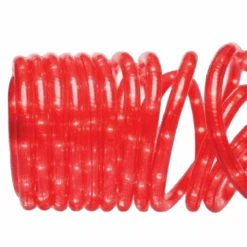 18' Red Clear Lights Outdoor Decorative Christmas Rope Light