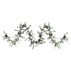 9.5' Frosted Pine With Pine Cones Artificial Christmas Garland - Unlit
