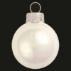 4ct Polar White Pearl Glass Christmas Ball Ornaments 4.75" (120mm)