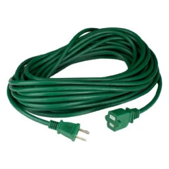 40' Green 2-Prong Outdoor Extension Power Cord With End Connector