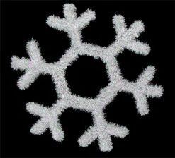 16.5" White Iridescent Snowflake Hanging Christmas Decoration